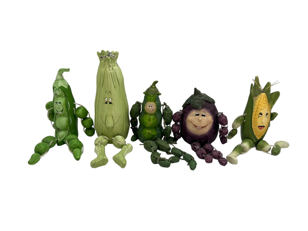 Vintage Anthropomorphic Vegetable Shelf Sitters Kitchen Decor/ Etsy