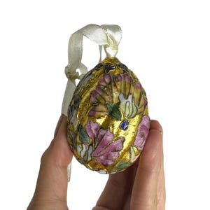 Vintage cloisonné Enamel egg ornament  Christmas Ornament