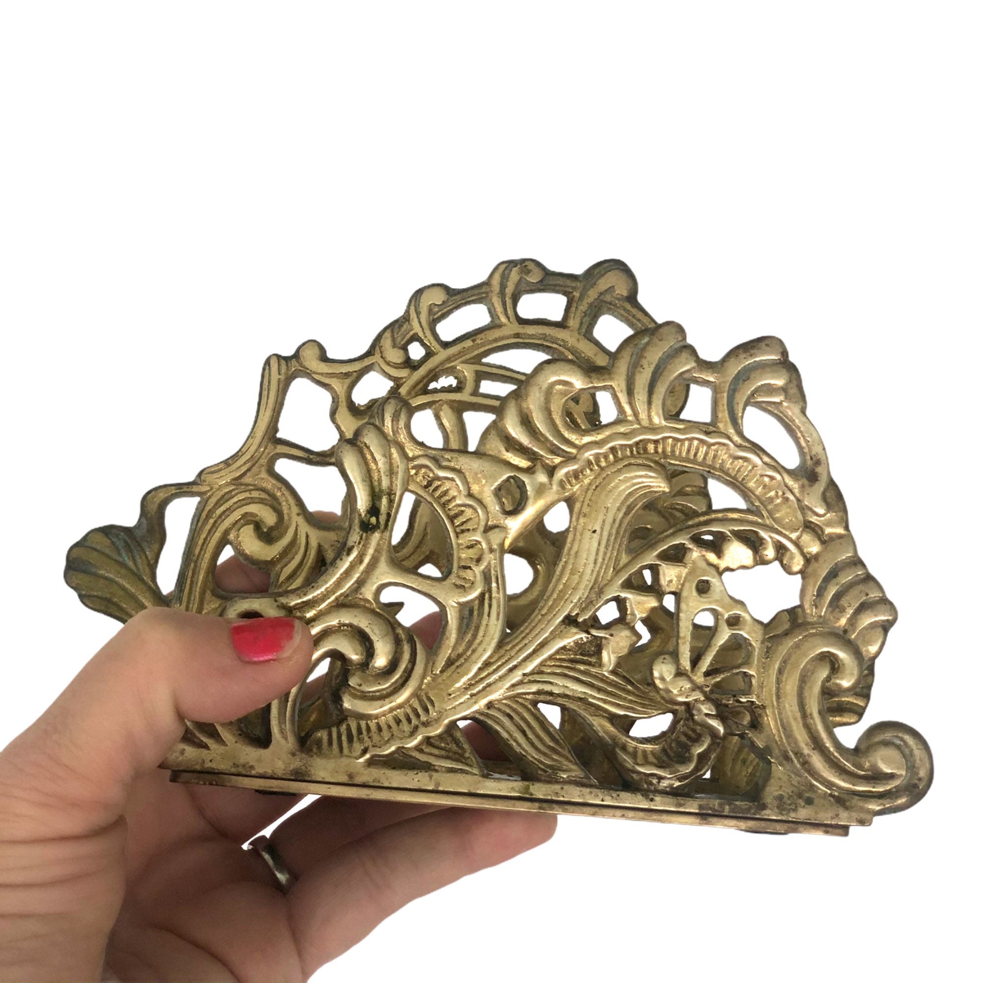 Vintage Brass Napkin Holder/hollywood Regency/kitchen and Etsy