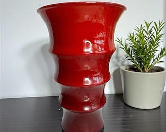 ANTHROPOLOGIE Ceramic Aqua Blue Red Bloom Chrysanthemum 3D 9