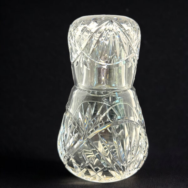 Crystal tumble up/bedside carafe/crystal decanter/elegant glassware