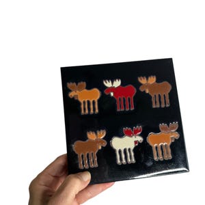 Masterworks Moose Ceramic tile art wall art trivet