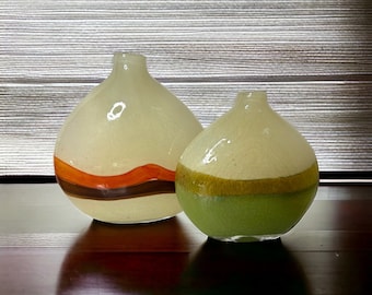Midcentury modern style glass vases /earth tones/boho vases/home decor