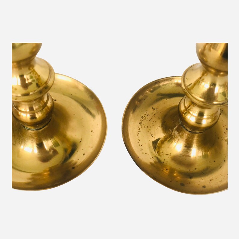 Mismatched vintage brass candle holder setrustic farmhouseweddingtable scapehome decorset of 5