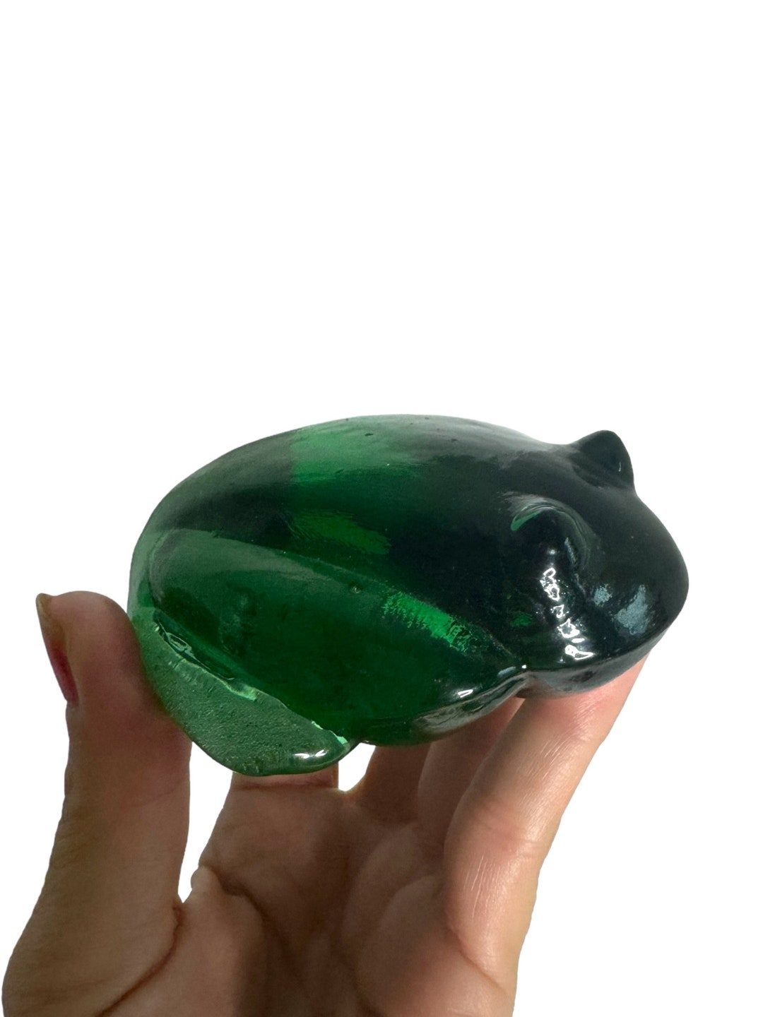 Paperweight Frog Green Art Glass Frog Paperweight/frog Figurine - Etsy