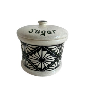 Vintage art pottery  canister/sugar canister/counter storage/retro kitchen