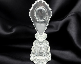 Vintage LE Smith ? glass art deco perfume bottle/vanity decor/crystal glass vanity bottle/dresser bottle/antique glass perfume bottle
