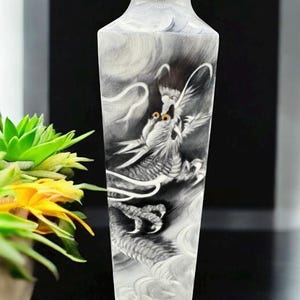 Vintage Noritake Nippon Porcelain Dragon Vase Bone China/Black and gray vase