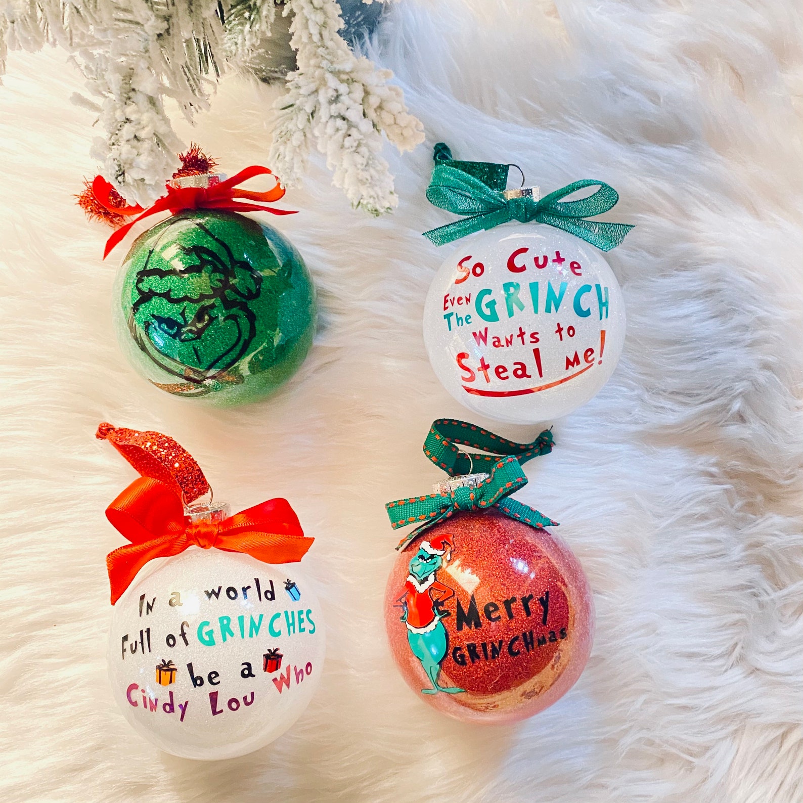 Grinch Christmas Ornaments | Etsy