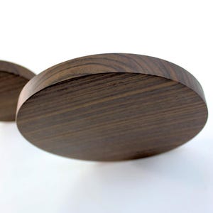 Natural Wood Wall Mounted Shelf | Oak & Walnut | Modern Square and Round Shelves