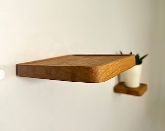 Floating Wood Shelves, Plant Shelf