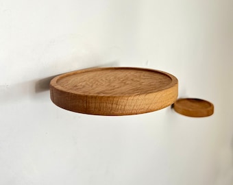Mensola galleggiante in legno di quercia per piante: decorazione da parete