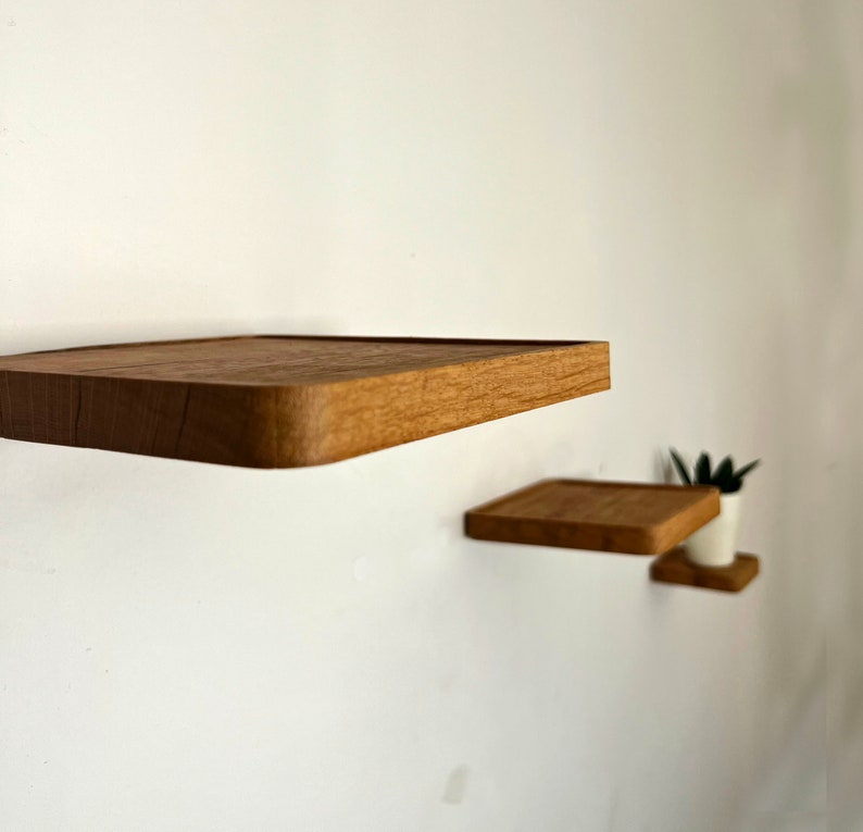 Floating Wood Shelves Plant Shelf Etsy