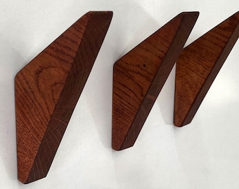 Oak Wood Wall Hook: Modern Minimalist Home Decor