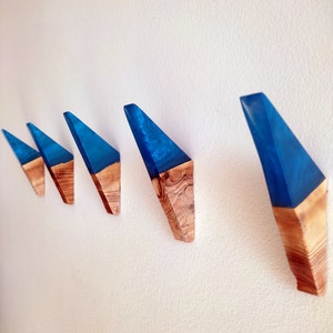 Epoxy Wood Hook, Wooden Hooks for Wall Mounted, Wooden Hook Rack, Minimalist Hooks, Home Decor, Hat Rack, Towel Rack, Coat Rack Wall Mounted