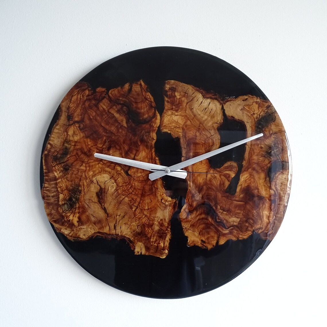Epoxy Wood Wall Clock Handmade Housewarming Gift Wall Etsy
