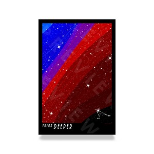 Wall Poster (Unframed) - &quot;Think Deeper&quot;