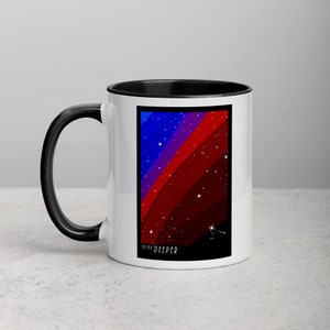 Red or Black & White Mug - &quot;Think Deeper&quot;