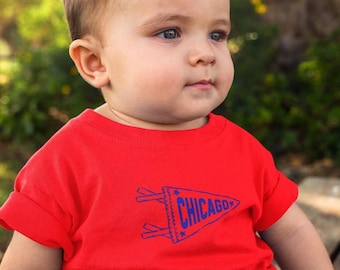 Chicago Cubs Pennant Infant Shirt, Everyday Baby Soft Cotton Tee