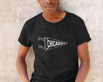 Chicago White Sox Unisex Baseball Tee, Vintage Pennant Soft Cotton Tshirt