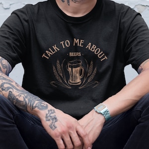 Háblame sobre camisa de cerveza, camiseta de cerveza artesanal, camiseta casera, cerveza casera, regalo de cerveza artesanal, amante de la cerveza, camiseta para beber, camiseta unisex para hombres y mujeres