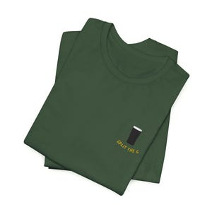 Split The G Guinness Embroidered Unisex Tee, Beer Lover Gift, Irish Apparel image 3