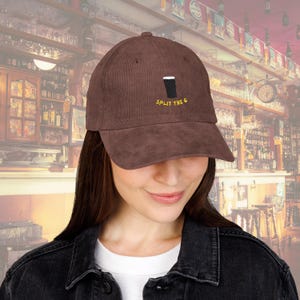 Gorra de pana Split The G, gorra bordada Guinness, regalo unisex de cerveza irlandesa imagen 5