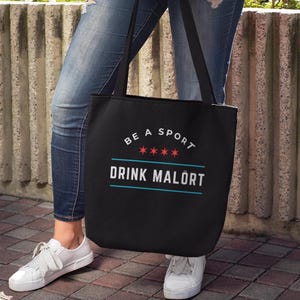 Malort Tote Bag, Chicago Gift, Chicago Illinois, Cocktail Bag, Grocery Bag, Shopping Bag, Farmers Market Tote, Foodie Accessories