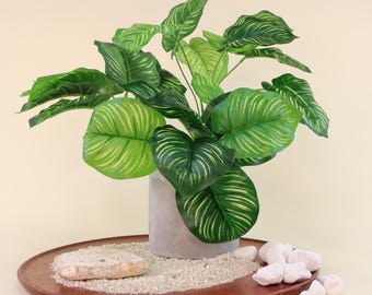 Konstgjord Calathea Ulani | Högkvalitativ dekorativ växt för vaser, arrangemang och gör-det-själv-projekt