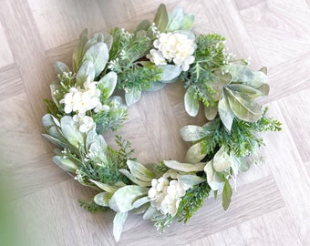 Couronne de fleurs d'hortensia faite à la main / couronne de tête / cerceau de fleurs « BELEAF » fabriqué à partir de plantes artificielles Realtouch