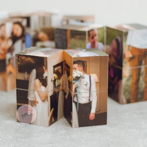 Photo collage, rotating photo cube, blended family gift, personalized photo cube, funny photo gifts, bulk photo gifts, photo cube