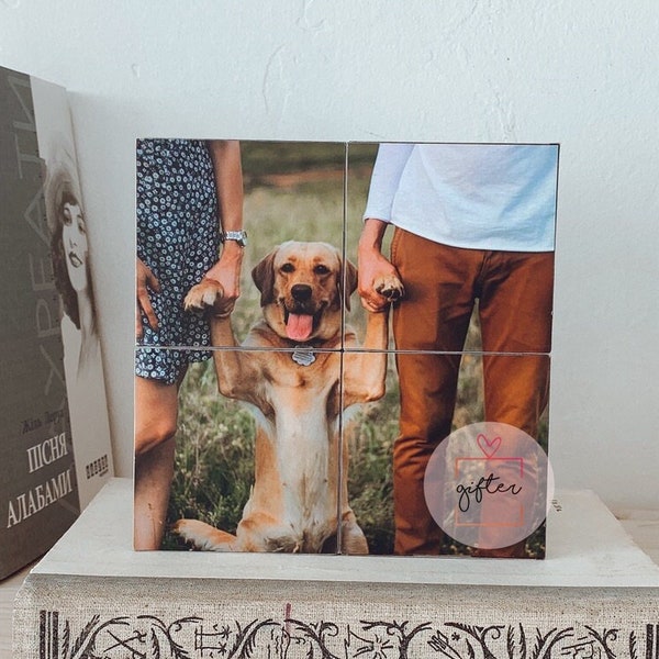Dog memorial gift from photo, dog photo gifts, dog picture, funny photo gifts, family picture frame, custom picture gifts, wooden photo box