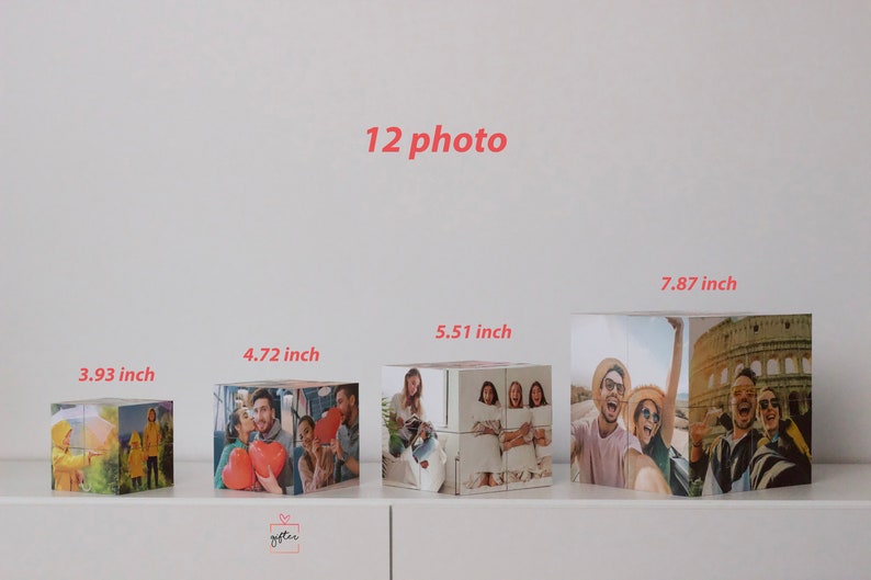 Photo Cube, Personalized Photo Cube, Photo Cube Ornament, Wooden Photo ...