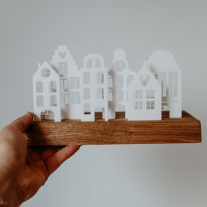 Wooden strip with acrylic nativity scene