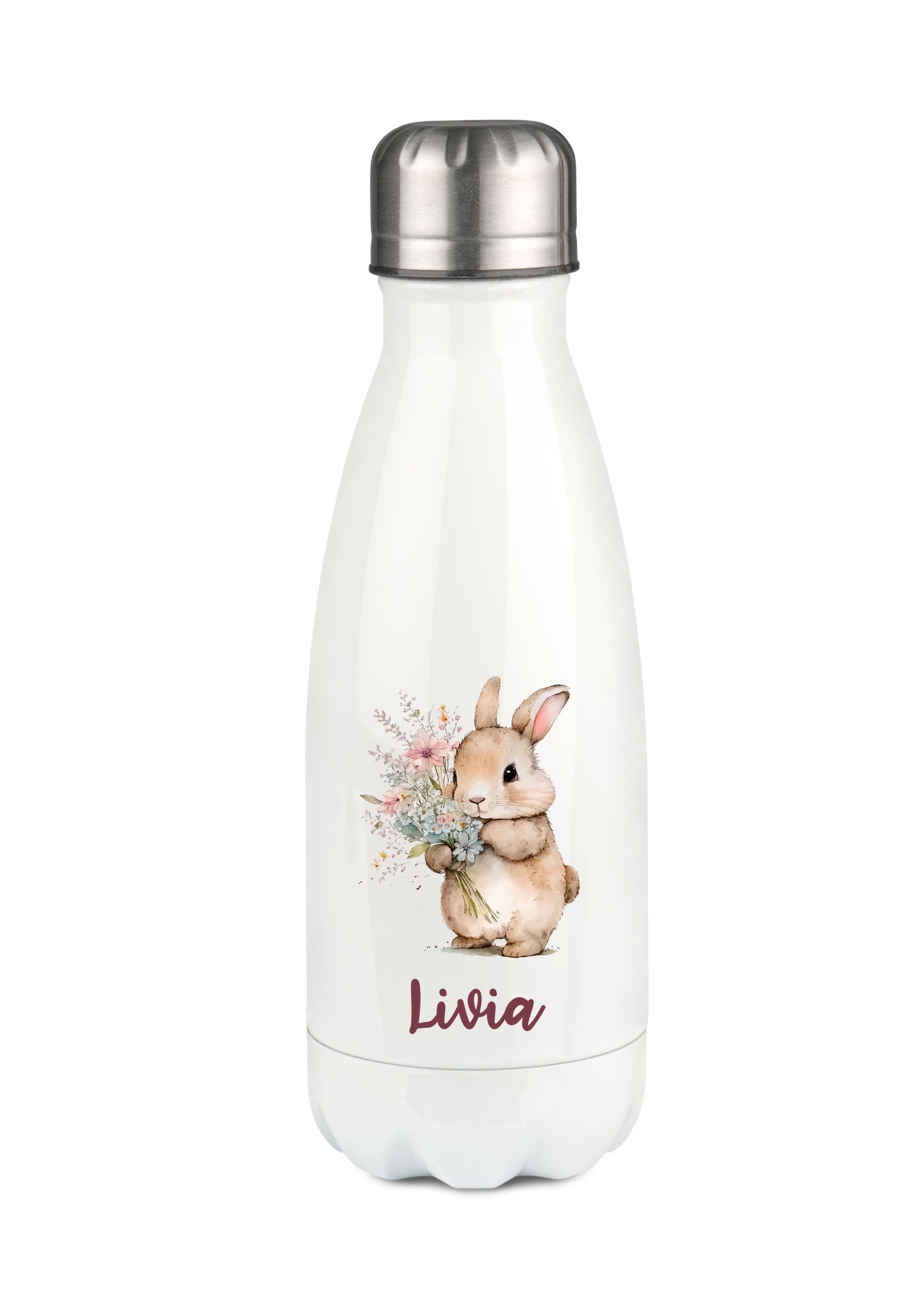Thermos Bottle With Rabbit Motif