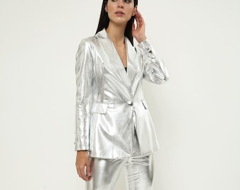 alondra cowl neck metallic glitter formal dress Embellished Cowl-Neck Maxi Dress in Gold - 4