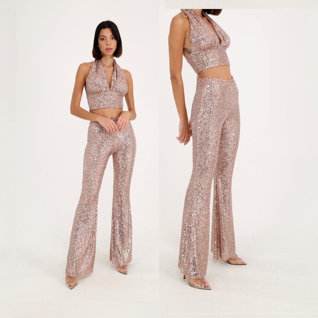 Trending Wholesale sequin pants gold At Affordable Prices