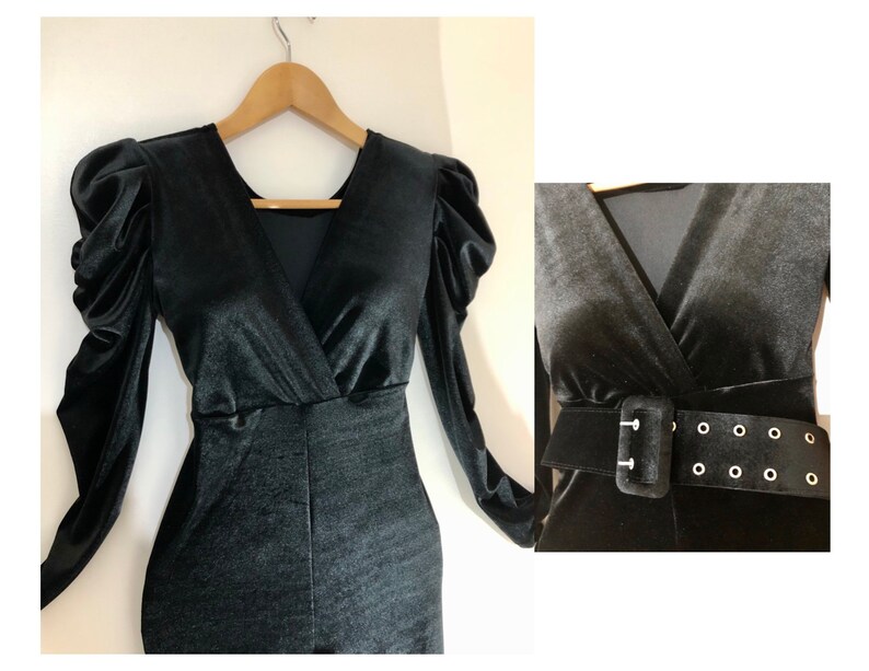 Velvet Bell Bottoms Jumpsuit Royal Blue Formal Jumpsuit Etsy