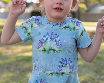 Sage dinosaur and butterflies clothing, dinosaurs, butterfly, T-shirts, rompers, dress, oversized tees, baby/ toddler clothes, kids clothing