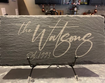 Personalized Slate with easel Engraved