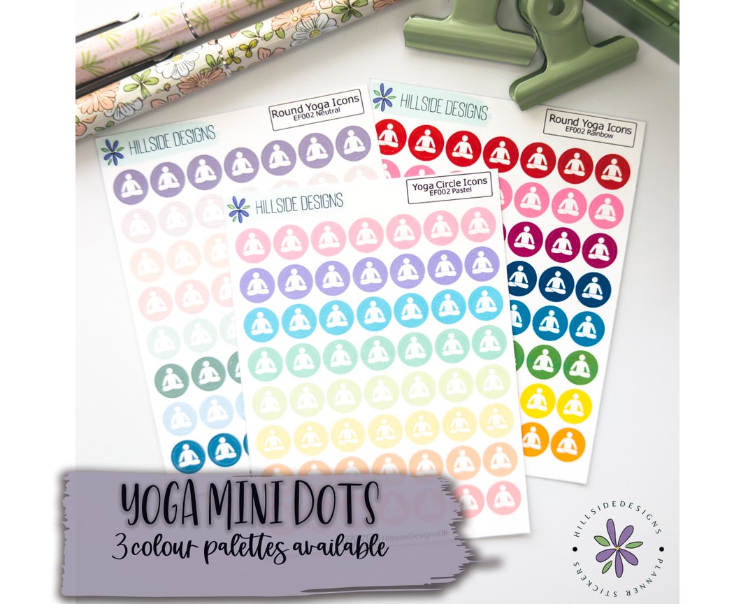 Yoga Mini Dots: Exercise & Workout Planner and Journal Stickers - Etsy UK
