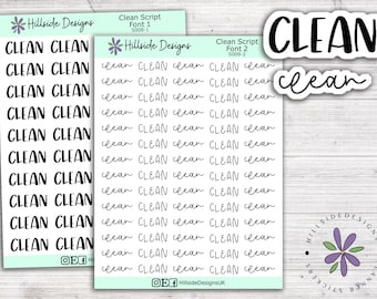 Clean Script Sticker - Planner, Journal, Bullet Journal, Hobonichi Stickers