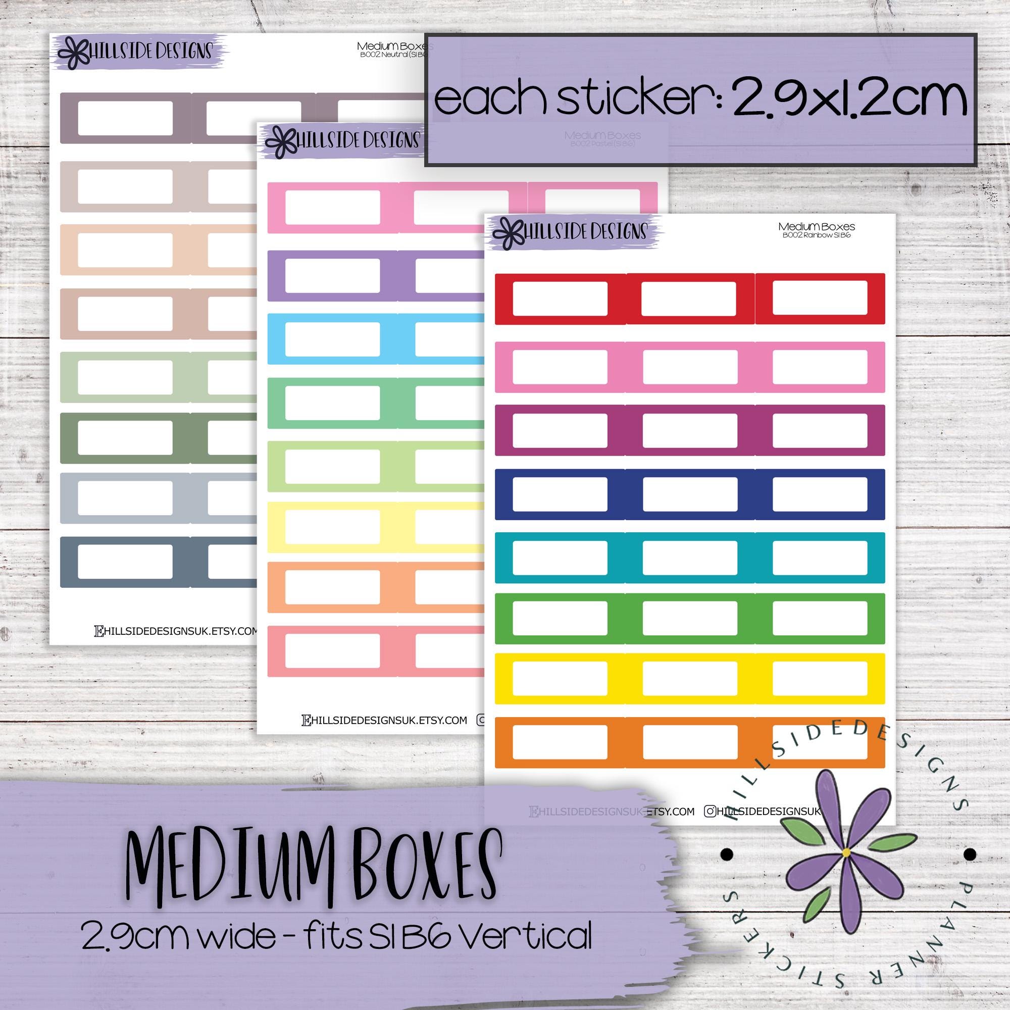 Medium Box Sticker: Planner, Journal, Bullet Journal, Hobonichi ...