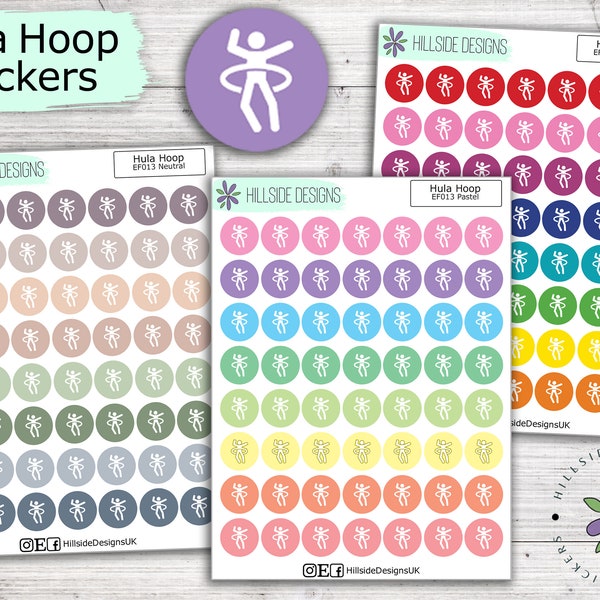 Hula Hoop Icon - Exercise Icon Stickers - Planner, Journal, Hobonichi Stickers