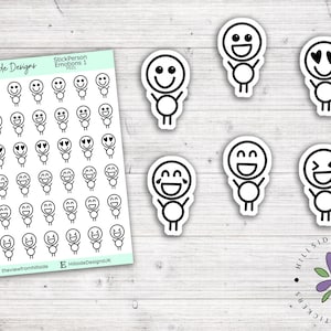 Bonhomme allumette Emotions 1 - agenda, journal, autocollants Hobonichi