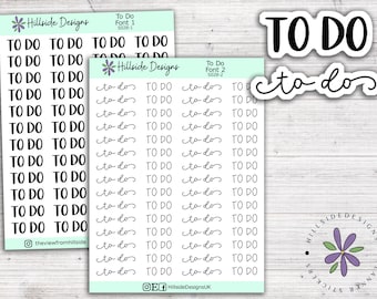 Om scriptstickers te doen - Planner, Journal, Bullet Journal, Hobonichi Stickers