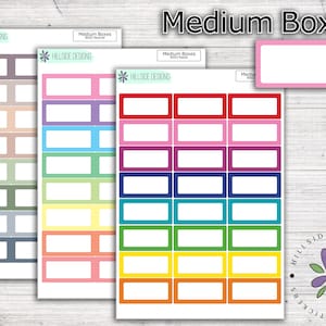 Medium Box Sticker - Planer, Journal, Bullet Journal, Hobonichi Stickers