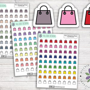 Mini Shopping Bag Stickers - Planner, Journal, Hobonichi Stickers