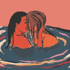 Lesbian Kiss *DIGITAL DOWNLOAD*