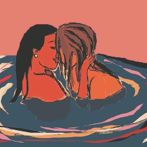 Lesbian Art Print 7x5inch (also available as 6x4)